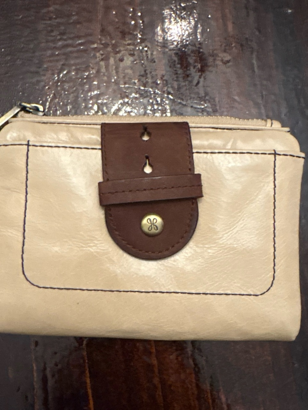 HOBO Wallet with Brown Strap Accent